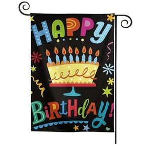 Happy Birthday garden flag